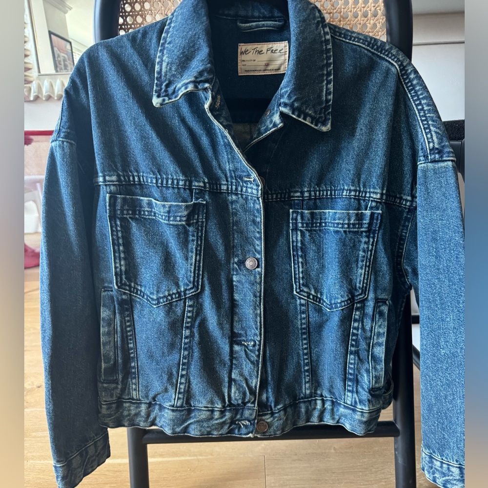 We The Free Women's Dark Blue Denim “swing” Jacket